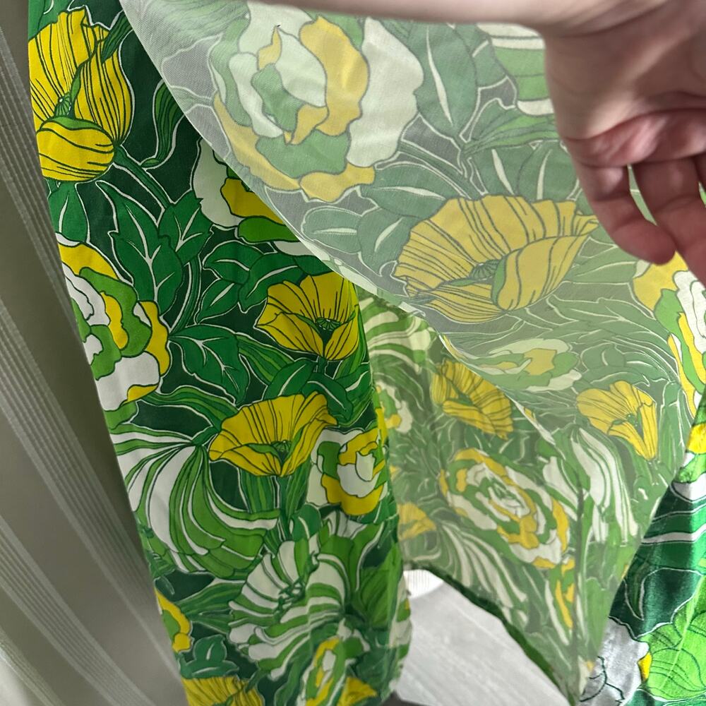 Vintage 1970s Floral Green Pattern Katasha’s Unusuals Size Small Wrap Skirt - Picture 4 of 6